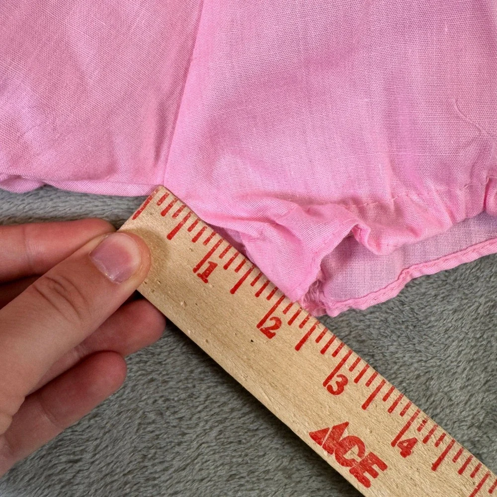 Vintage Pink Baby Bloomers Made in USA Ruffle Diaper Cover Size 9 Months